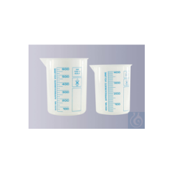 Griffinbecher, PP, antistatisch, transparent, blaue...