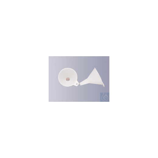 Funnel, made of PE-HD, outlet opening 10 mm, diameter 70 mm