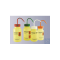 Spray bottle, wide neck, PE-LD, yellow, contents 250 ml, methanol, green