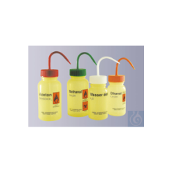 Squirt bottle, wide neck, PE-LD, yellow, contents 250 ml,...