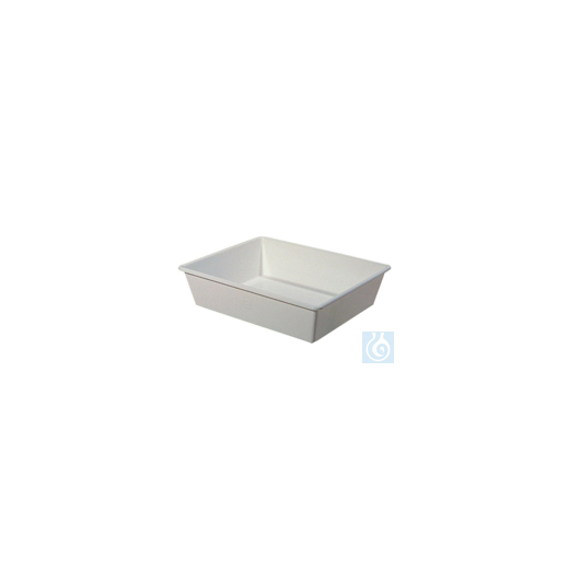 White ABS trays, dimensions L x D x H : 400 x 300 x 80 mm