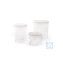Transparent round jars 150 ml, PS, snap-on lid, Ø...