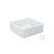 Stackable storage containers 20 litres, HDPE, W x D = 480 x 410 x high 140 mm.