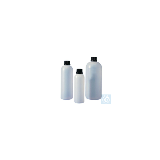 Runde Enghalsflaschen 1000 ml, HDPE, Originalitätsverschluss, Ø86.5 x H220 mm