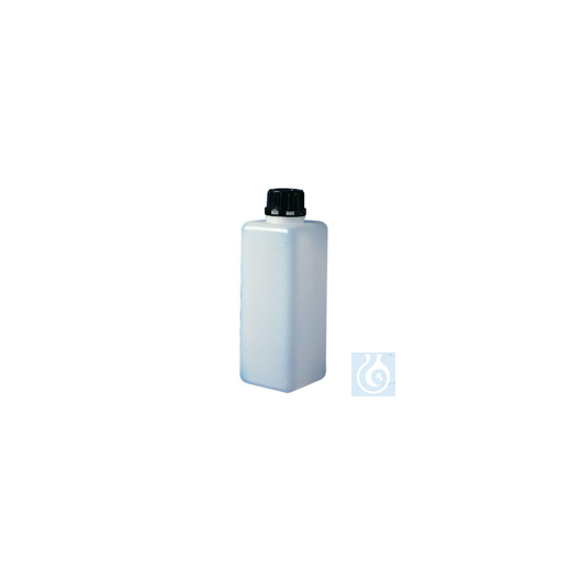 Weithals Rechteckflaschen 250ml, HDPE, Originalitätsverschluss, B50 x T50 x H14