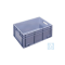 Stackable Euronorm containers, dimension : 600 x 400 x 220 mm, capacity : 42 litres