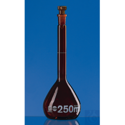 Messkolben BLAUBRAND Kl.A DE-M Braunglas 50 ml W Boro 3.3...