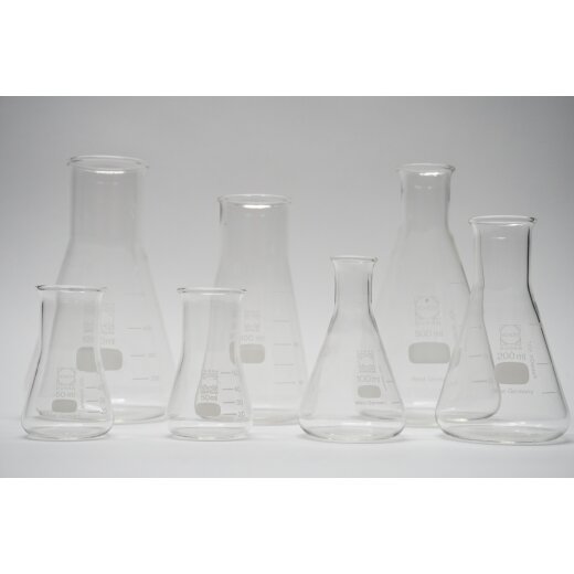 Erlenmeyerkolben 50ml 100ml 200ml 300ml  500ml Schott Duran Weithals Enghals