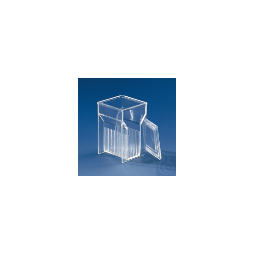 Färbetrog PMP Hellendahl Erweit.m.Deckel f. 16 Objektträger 76x26 mm