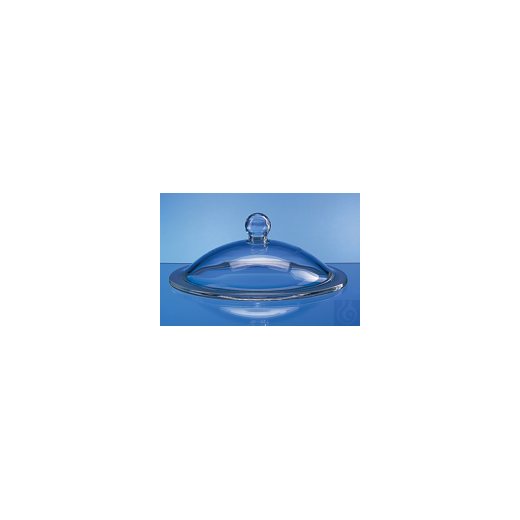 Knob lid for desiccator, Boro 3.3 nominal size 200 mm, A-D 270 mm, H. 107 mm