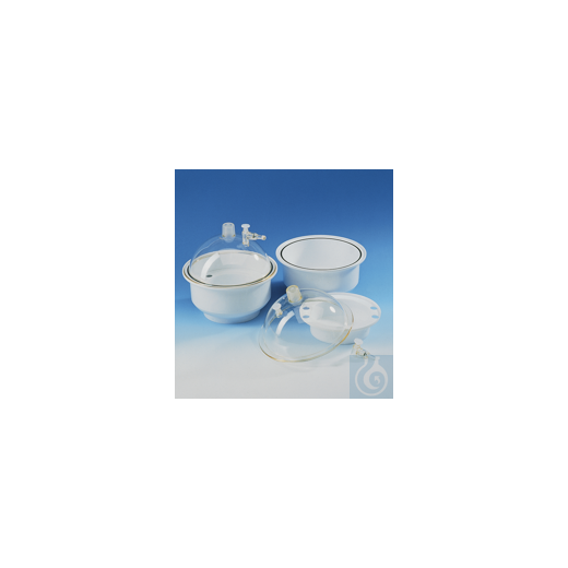 Desiccator PC(hood) PP (bottom with insert) nominal size 250 mm, with vent plug