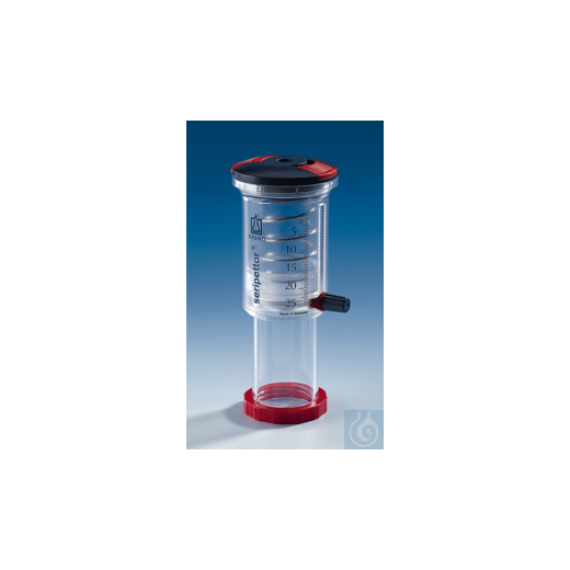 Actuation unit for seripettor® 25 ml, PC, spring steel lift spring