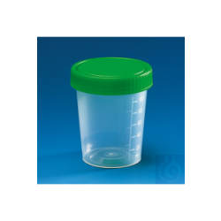 Urine beaker, PP, screw cap, IVD part. up to 100 ml...