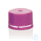 Screw cap with tamper-evident silicone seal, purple, non-sterile