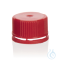 Screw cap with tamper-evident silicone seal, red, non-sterile
