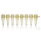 PCR tubes, 8s, PP, without lid 0.2 ml, yellow, PU = 125 strips