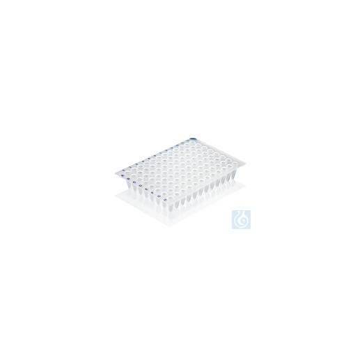 PCR plate, 96-well, white, for qPCR without frame, raised wells, PU=50 pcs.