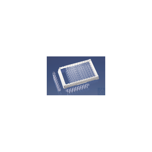 Streifenplatte 96-well (12 Str.x 8 Gef.) PS, transp. 360 µl, pureGrade, MB, V=10