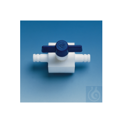 Stopcock, PTFE, disposable with olives for I.D. tube 8...