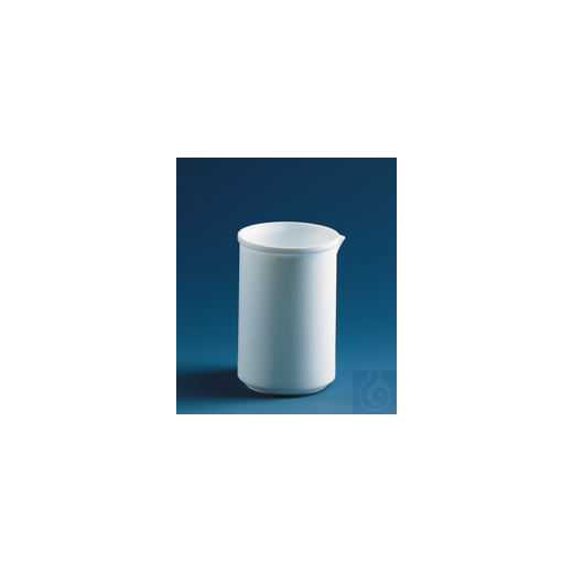 Becher, niedrige Form, PTFE 1000 ml, ohne Teilung, mit Ausguss