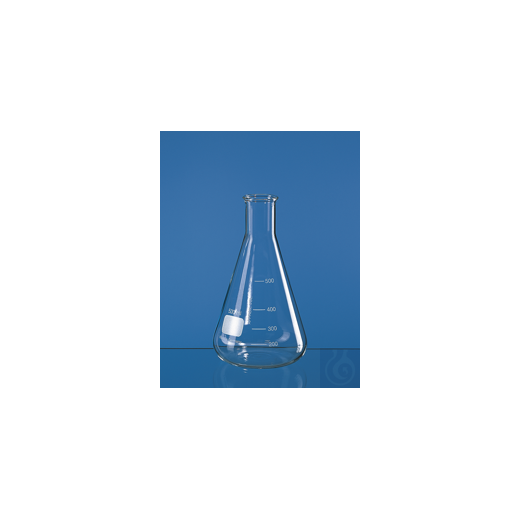 Erlenmeyer flask, narrow neck, Boro 3.3 2000 ml, with beaded rim and graduation
