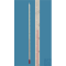 Thermometer similar to BS 1704, D/total, stem type, 0+100:1°C, white back, red back