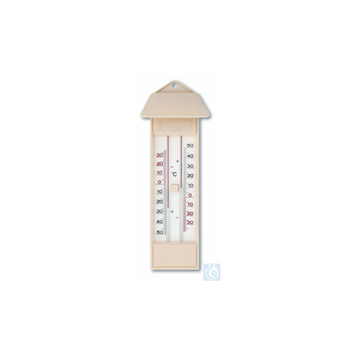 Maximum-Minimum Thermometer nach Six, -35+50:1°C, rote Spezialfüllung,