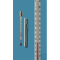Taschenthermometer in vernickelter Doppelsteckhülse aus Messing mit Clip,