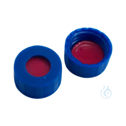 9mm PP short threaded cap,blue, with hole, PTFE...
