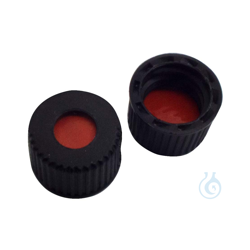 10mm PP screw cap black with hole 10/425 natural rubber...