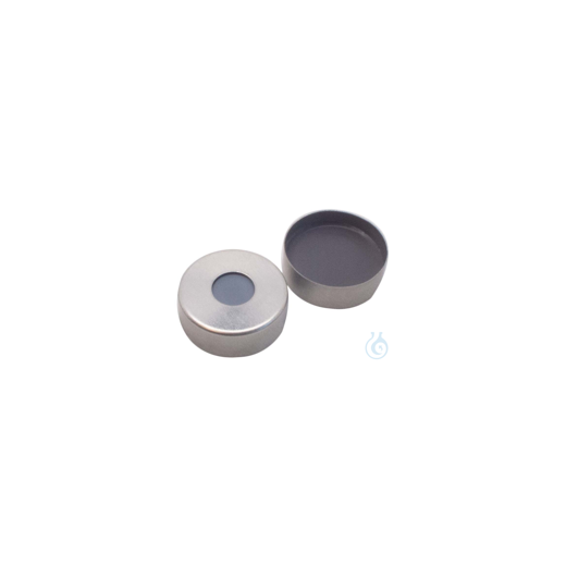 20mm magnetic flared cap, silver, 8mm hole, 20mm moulded washer (butyl/ PTFE)