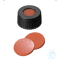 ND9 PP Kurzgewindekappe, schwarz, 1,0 mm, Naturkautschuk rot-orange/TEF transp