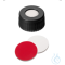 ND9 PP short threaded cap, black, 1.0 mm, silicone white/PTFE red