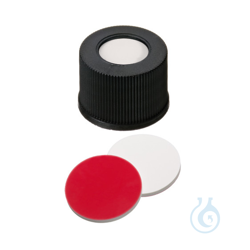 ND10 PP cap, silicone white/PTFE red