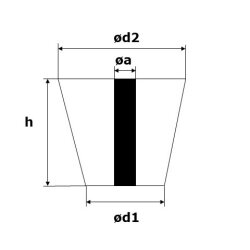 Stopfen Gummistopfen Naturkautschuk Laborstopfen Verschlußstopfen konisch grau