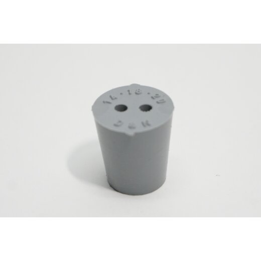 Gummistopfen Laborstopfen mit 3,4,5,6,7mm Loch konisch Stopfen grau Gummi Stopfe