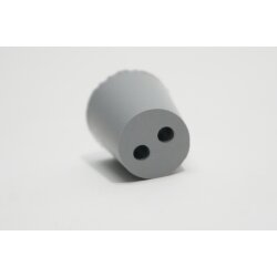 Gummistopfen Laborstopfen mit 3,4,5,6,7mm Loch konisch Stopfen grau Gummi Stopfe