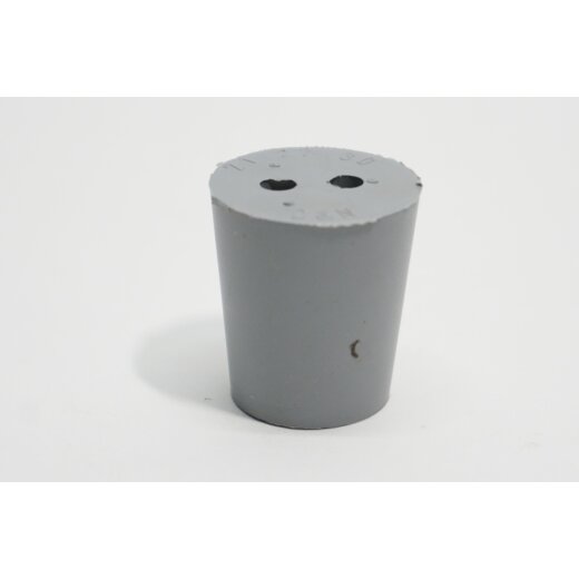 Gummistopfen Laborstopfen mit 3,4,5,6,7mm Loch konisch Stopfen grau Gummi Stopfe