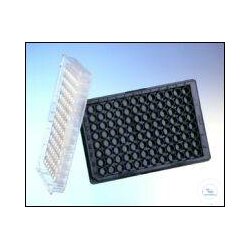 MICROPLATTE, 96 WELL, PP, F-BODEN (KAMIN, NATUR, 10 ST./BTL.