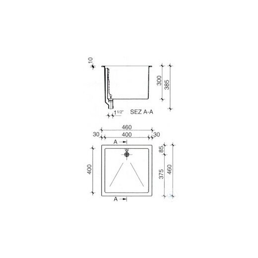 ASEM® basin VS0004 made of PP for worktable