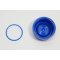 Schraubverschl&uuml;sse GL 45 Schraubverschluss f&uuml;r Laborflasche Blau mit Ausgie&szlig;ring