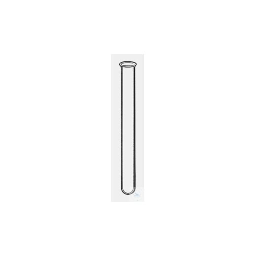 Test tube Fiolax round with beaded rim 160x16 mm