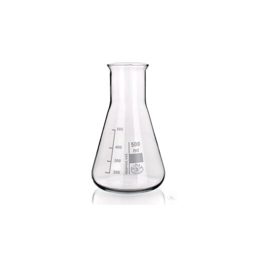 Erlenmeyer flask wide neck, Simax, 100ml, with graduation