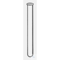 Reagenzglas Fiolax rund mit Bördelrand 150x25mm; 60ml,