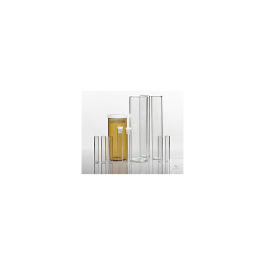 Flachbodenglas; Klarglas; Hülsen klar, 40x15,75x0,8mm; Inhalt 6ml