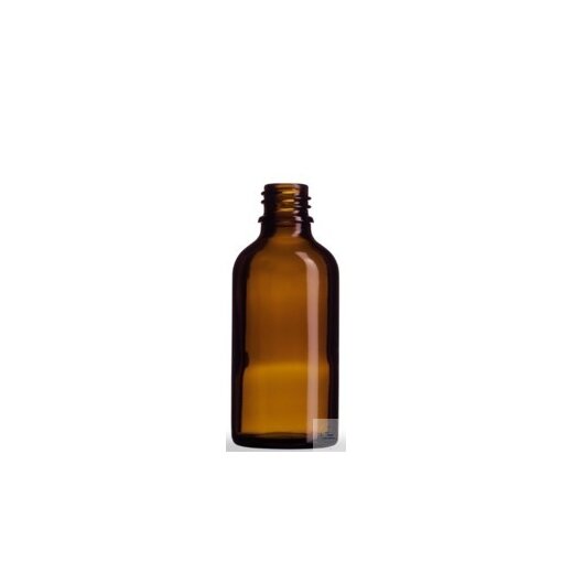 DRILLER BOTTLE 50 ml thread GL18 , allround bottle; amber glass