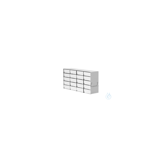 Standard rack for refrigerators (HxW) 6x5=30 boxes 50mmH; stainless steel, delivered