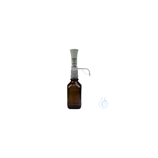 Dispenser FORTUNA, POLYFIX, 2 - 10 ml : 0.2 ml, Braunglas-Dosierzylinder
