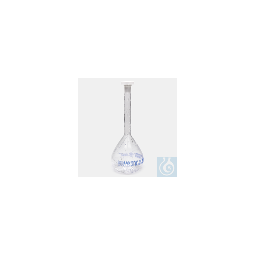 MESSKOLBEN-A-KB -BLAU GRAD.-PP-STOPFEN-BESCH.-150 ML- NS 14/23