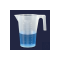 MEASURING BEAKER WITH HANDLE-PP-RAISED GRADUATION-500 ML